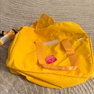 Sportsgirl Yellow Tote with Orange Handles